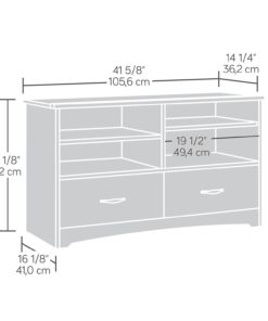 Sauder Beginnings TV Stand with Drawers, For TV's up to 46", Cinnamon Cherry finish 26 61LRgyrSxcL