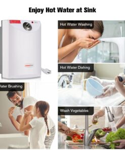 Thermoflow Electric Mini Tank Water Heater, 2.5 Gallon 120V Corded Under Sink Small Hot Water Heater for Point of Use Instant Hot Water 2.5 Gallons 12 61LTKr8BfxL