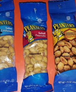 PLANTERS Variety Packs (Salted Cashews, Salted Peanuts & Honey Roasted Peanuts), 24 Packs - Individual Bags of On-the-Go Nut Snacks - No Cholesterol or Trans Fats - Source of Fiber and Healthy Fats 24 Count (Pack of 1) 48 61LU9eMwKhL 1