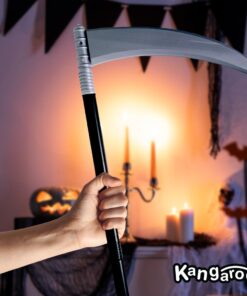 Kangaroo Grim Reaper Scythe Weapon – Prop for Halloween Parties – 40-inch Long Sickle for Kids and Adults – Costume Accessory – Plastic Prop 37 61LVJtag8XL