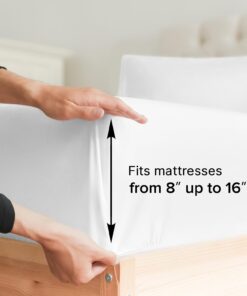 Queen Size 4 Piece Sheet Set - Comfy Breathable & Cooling Sheets - Hotel Luxury Bed Sheets for Women & Men - Deep Pockets, Easy-Fit, Extra Soft & Wrinkle Free Sheets - White Oeko-Tex Bed Sheet Set 01 - White Queen 18 61LXF3sfQcL