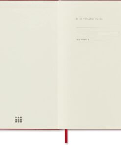 Moleskine Classic Notebook, Hard Cover, Large (5" x 8.25") Squared/Grid, Scarlet Red, 240 Pages 11 61LXVauNUBL
