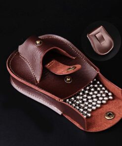 Alternative view of YZXLI 2 in 1 Leather Hunting Slingshot Pouch with Ball Ammo Pouch Bag Case Holder Belt Holster Waist Pouch