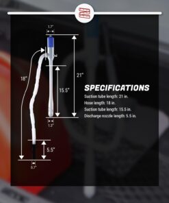 Alternative view of TERA PUMP BATTERY POWERED GAS TRANSFER PUMP WITH AUTO-STOP SYSTEM, AA BATTERY POWERED LIQUID TRANSFER PUMP (NOT Included)