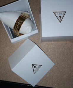 GUESS Bracelet Watch with Date Feature Gold Tone/Champagne/Gold Tone 27 61LbCgOyLeL