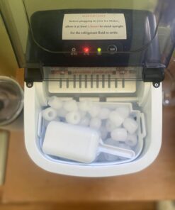 COWSAR Ice Maker Countertop, Portable Ice Machine with Self-Cleaning, 26.5lbs/24Hrs, 9 Bullet Ice Cubes in 6 Mins, Ice Basket and Scoop, Ideal for Home, Kitchen, Bar, Camping 26.5LBS / 24H Black 1 32 61LbTvwomaL