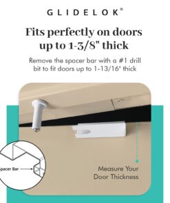 3 Pack - GlideLok Child Safety Door Top Lock Made of Durable Metal (Not Cheap Plastic Like Other Models) | for Childproofing Interior/Exterior Doors | Adults Can Operate Lock from Both Sides Pack of 3 29 61LdFL9QFL