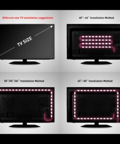 Nexillumi LED Strip Lights 6.56ft TV LED Backlight for 24 Inch-60 Inch TV RGB LED Strip USB Powered, APP Control Sync to Music, Bias Lighting, 5050 RGB for Mirror, PC, Android iOS 44 61LdU6zdIkL