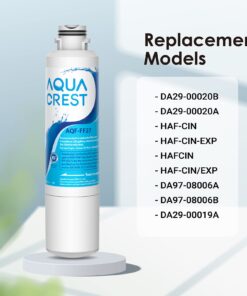 AQUA CREST DA29-00020B Replacement for Samsung HAF-CIN/EXP, DA29-00020B-1, RF28HMEDBSR, RF263BEAESR, RF4287HARS, HAF-CIN, DA97-08006A-1, RF28K9380SR, RF28HFEDTSR, Refrigerator Water Filter, 1 Filter 17 61LfVl9 NrL