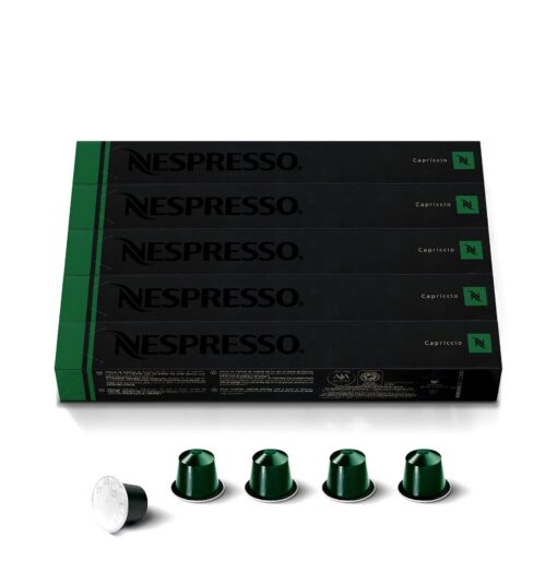 Nespresso Capsules OriginalLine, Capriccio, Medium Roast Espresso Coffee, 50 Count Coffee Pods, Brews 1.35oz (ORIGINAL LINE ONLY) 50 Count (Pack of 1)