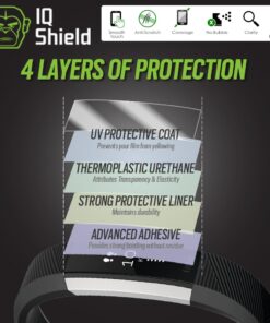 Alternative view of IQShield Screen Protector Compatible with Fitbit Alta HR (2017,Alta 2016,Ace 2018)(6-Pack) Anti-Bubble Clear TPU Film 1.38 INCH