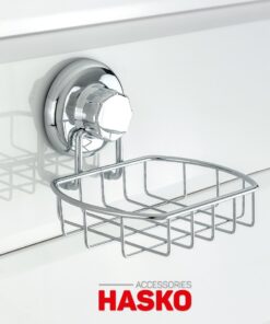 Alternative view of HASKO accessories - Super Powerful Vacuum Suction Cup Soap Dish - Strong Stainless Steel Sponge Holder for Bathroom & Kitchen (Chrome) Chrome