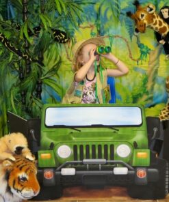 Beistle Jungle Trees Wall Backdrop, 4’ x 30’ – Photo Backdrop, Easy to Adhere Wall Covering, Tropical Party Decorations, Jungle Party Decorations, Greenery Backdrop, Party Decor 32 61LmtVZkpL