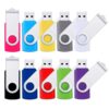 Flash Drive 16GB USB 2.0 10 Pack Swivel Blank Memory Stick Pnstaw Bulk Thumb Drive Pen Drives Jump Drive for Data Storage, File Sharing(10 Pack,Multi-Color) (16GB) 22 61LoxEfnjL