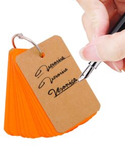 Koogel 300 Pieces 2.2 x 3.5 Inches Multicolor Kraft Paper Binder Ring Easy Flip Flash Card/Study Cards/Memo Scratch Pads/Bookmark/DIY Greeting/Index Card Stock/Note Card(50 Sheets per Set) 300 --multicolored 41 61LpOK0Fd1L