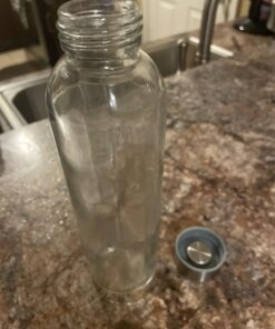 Brieftons Glass Water Bottles With Caps: Clear, 6 Pack, 18 Oz, Leakproof Lids, Premium Soda Lime, Best As Reusable Drinking Bottle, Sauce Jar, Juice Beverage Container, Kefir Kit, With Cleaning Brush 45 61LqEVe40DL