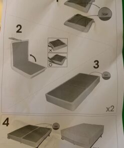 ZINUS No Assembly Metal Box Spring, 9 Inch White Mattress Foundation, Sturdy Metal Structure, Split Queen 49 61LqsJzsq2L