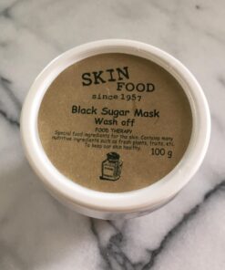SKIN FOOD Black Sugar Mask Wash Off 4.05 fl. oz.(120g) - Black Sugar Scrub - Sugar Face Scrub to Hydrate and Nourish the Skin - Exfoliating Sugar Scrub - Facial Mask Wash Off Sugar Scrub 3.52 Fl Oz (Pack of 1) 43 61LrzbgzkvL