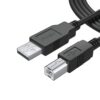 6Ft Long USB-Printer-Cable 2.0 for HP OfficeJet Laserjet Envy; Canon Pixma; Epson Workforce Stylus Expression Home; Brother; Silhouette Cameo; Dell Scanner Fax High Speed Cord 2.0