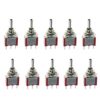 ESUPPORT On/Off/On Mini Miniature Toggle Switch Car Dash Dashboard SPDT 3Pin Pack of 10 3Pin ON/OFF/ON