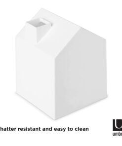Umbra Casa Tissue Box Cover - Adorable House Shaped Square Tissue Box Holder for Bathroom, Bedroom or Office, White 34 61M0qtnIx8L