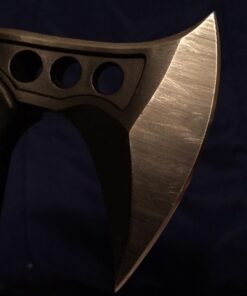 M48 Tactical Tomahawk Military Axe - Black Color | 3 ⅞” Cast Stainless Steel Combat Axe with Piercing Spike | Nylon Cord Wrapped Fiberglass Handle | Camping and Tactical Gear | 15” Length 46 61M1FLkaL9L