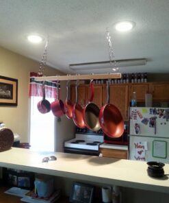 Cooks Standard NC-00269 Standard, Single Bar, 36-Inch Ceiling Mounted Wooden Pot Rack, Brown 42 61M4ExNoyZL