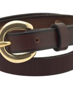 Perri's Leather Brown Leather Belt, Medium