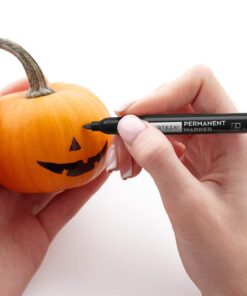 Arteza Permanent Markers in Bulk, Set of 60, Black & Blue Fine Tip Permanent Markers, Waterproof, Premium Smear Proof Pens, Quick Drying, Office Supplies for Home, Office, School Black/Blue 16 61M5W0HVMEL