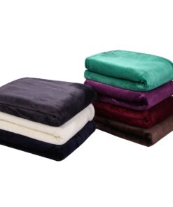 HYSEAS Flannel Fleece Throw Blanket Chocolate - Super Soft Plush Microfiber Solid Blanket for Couch, Bed, Chair, Sofa - Fuzzy Cozy Lightweight - 50x60 Inch Throw(50"x60") 24 61M5WJI4VVL