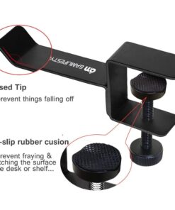 6amLifestyle Headphone Headset Holder Hanger, Universal Metal Gaming Headphones Stand Mount Under Desk Hook Clip with Adjustable Clamp for All Headsets, Black Normal 30 61M65nThnJL