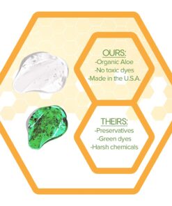 Organic Aloe Vera Gel - 100% Pure for Skin, Sunburn Relief & Face Moisturizer - Extracted from Aloe Vera Plant with Manuka Honey, Orchid & Apple Stem Cells - Everyday Use - 8 Fl Oz 8 Fl Oz (Pack of 1) 26 61M6Xk3cOsL