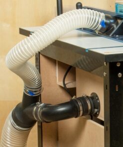 POWERTEC 70148 2-1/2 Inch Dust Control Flex Cuff with Steel Hose Clamps, Hose Connector Rubber Cuff Coupler for Woodworking Dust Collection Fittings, Dust Collector Accessories & Machinery, 1 pack 2-1/2-Inch 26 61M7oYUtFzL