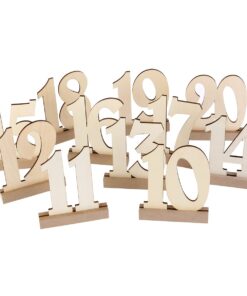 ROSENICE 20pcs 1-20 Wooden Wedding Table Number Holders 30 61M9HHxBV4L