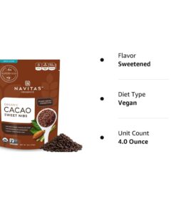Navitas Organics Cacao Sweet Nibs, 4oz. Bag, 28 Servings — Organic, Non-GMO, Gluten-Free 17 61M9OzvybL