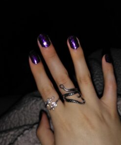 AZYOUNG 316L Stainless Steel Pirate Octopus Ring Tentacles Black S-shaped One Size Opening Ring 26 61MBotMVtvL