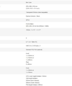 Thermaltake Core V1 SPCC Mini ITX Cube Gaming Computer Case Chassis, Interchangeable Side Panels, Black Edition, CA-1B8-00S1WN-00 106 61MCxWx7O3L