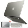 iBenzer Basic Soft-Touch Series Plastic Hard Case, Keyboard Cover, Screen Protector for Apple Macbook Air 13-inch 13" A1369/1466, Gray 39 61MDOcUFOhL
