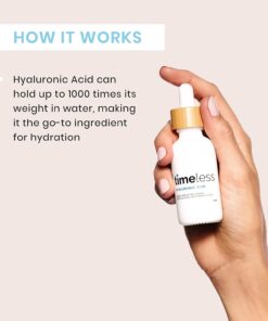 Timeless Skin Care Hyaluronic Acid 100% Pure Serum - Hydrating Face Serum for Personal Care - Fragrance-Free Hyaluronic Acid Serum for Skin Care - 2 oz 2 Fl Oz (Pack of 1) 24 61MFGMpGcIL