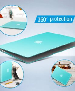 IBENZER Compatible with Old Version MacBook Air 13 Inch Case (2017-2010 Release), Models: A1466/A1369, Plastic Hard Shell Case with Keyboard & Screen Cover for Mac Air 13, Aqua, A13TBL+2 For Macbook Air 13'' A1466/A1369 43 61MFYjKpLaL