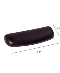 3M Gel Wrist Rest for Mouse, Soothing Gel Comfort with Durable, Easy to Clean Leatherette Cover, Antimicrobial Product Protection, 6.9", Black (WR305LE) 29 61MFZojakrL