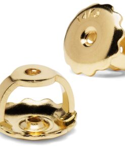 14K Solid Gold Stud Earrings | Round, Pear, Oval, Cushion, Emerald, Princess & Heart Cut Cubic Zirconia Stud | Screw Back Posts | 0.50 to 4.0 CTW | With Gift Box .50 CTW (.25 Ct Each) Round Cut 14K Yellow Gold 13 61MG70wH L