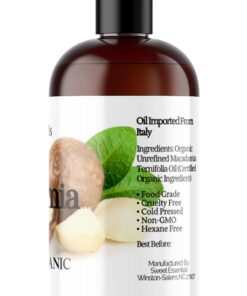 100% Pure Cold Pressed Organic Virgin / Unrefined Macadamia Nut Oil - 4oz - Imported From Italy - Offers Relief From Dry & Cracked Skin, Eczema, Baby Eczema, Psoriasis, Dermatitis, Rosacea & All 4.06 Fl Oz (Pack of 1) 18 61MHoODMsjL