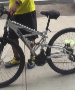 Mongoose Impasse Full Suspension Mountain Bike, Men and Women, 18-Inch Aluminum Frame, 29-Inch Wheels, Front and Rear Disc Brakes, Twist Shifters, 21-Speed Rear Deraileur, Silver 39 61MI8QdhjeL