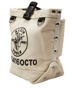 Klein Tools 5416OCTO Tool Bag, Bull-Pin and Bolt Pouch, No. 4 Canvas with Tunnel Connection, 5 x 5 x 9-Inch 10 61MIL jgukS