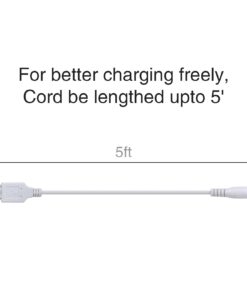 Kulannder Wii Remote Battery Charger(Free USB Wall Charger+Lengthened Cord) Dual Charging Station Dock with Two Rechargeable Capacity Increased Batteries for Wii/Wii U Game Remote Controller (White) 25 61MJ23R R9L