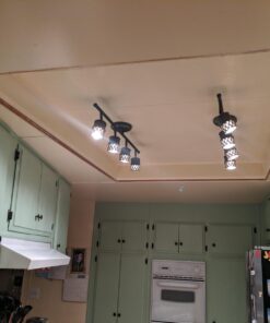 Globe Electric 59063 Norris 4-Light Track Lighting, Bronze, Oil Rubbed Finish, Champagne Glass Track Heads, Bulbs Included, 465 Lumen Without Dimmer 37 61MKye OJZL