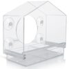 Wild Birds of Joy Bird House Window Bird Feeder with 4 Super Strong Suction Cups & Locking, Sliding Seed Tray, Extra Large, Clear Acrylic, Outdoor Bird Feeders, Outside View of Cardinal and Blue Jay 92 61MM5CQiTL