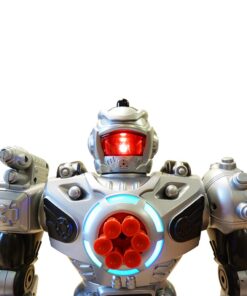 Think Gizmos Large Remote Control Robot for Kids – Superb Fun Toy RC Robot – Remote Control Toy Shoots Missiles, Walks, Talks & Dances (10 Functions) (Silver) Silver 31 61MNoBVVDYL