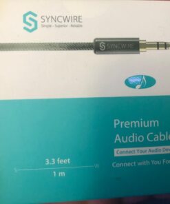Syncwire 3.5mm Nylon Braided Aux Cable (3.3ft/1m,Hi-Fi Sound), Audio Auxiliary Input Adapter Male to Male Cord for Headphones, Car, Home Stereos, Speaker, iPhone, iPad, iPod, Echo & More – Black 3.3 ft (1 m) 38 61MPoM4e9CL 3